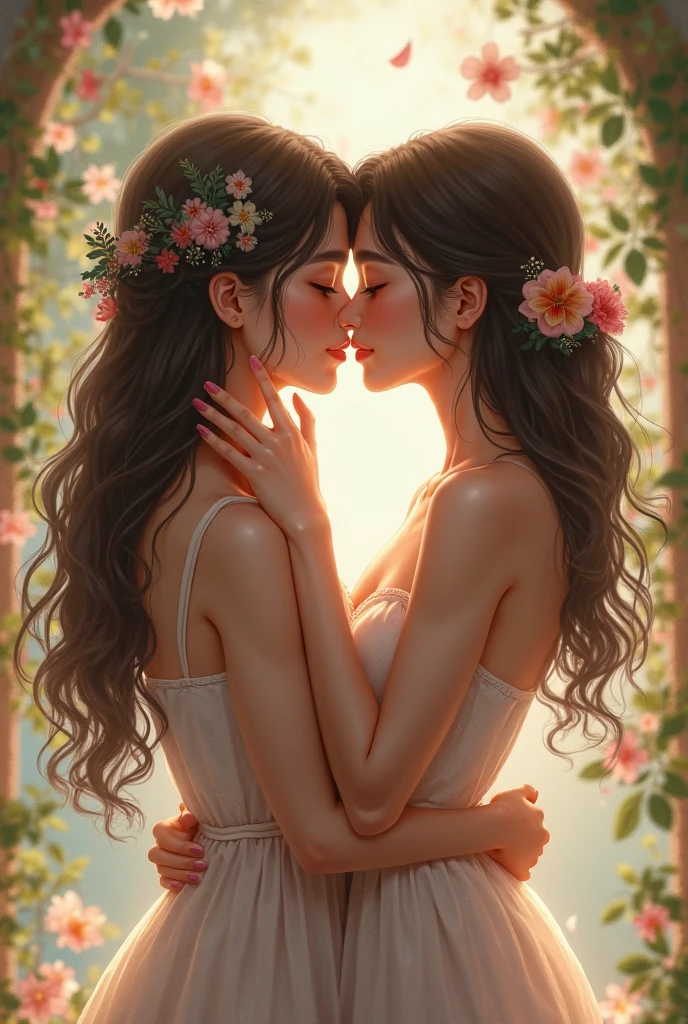 Girls kissing