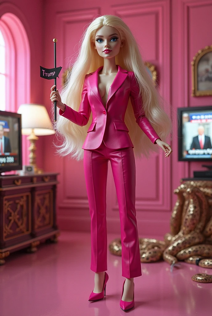 Blonde woman in suit, red tie and black pants sitting on a throne laughing, midriff exposed, from below, legs crossed, showing feet, dramatic lighting, highest quality, red eyes, evil, Cinematic lighting, abs, toned body, perfect face, looking at viewer, golden throne, detailed background, (detailed skin), [freckles], natural lighting, (direct light:0.4), 8mm film grain, photographed on a Sony a9 II, 24mm lens, F/2.8 aperture, deep focus, (RAW), 8k