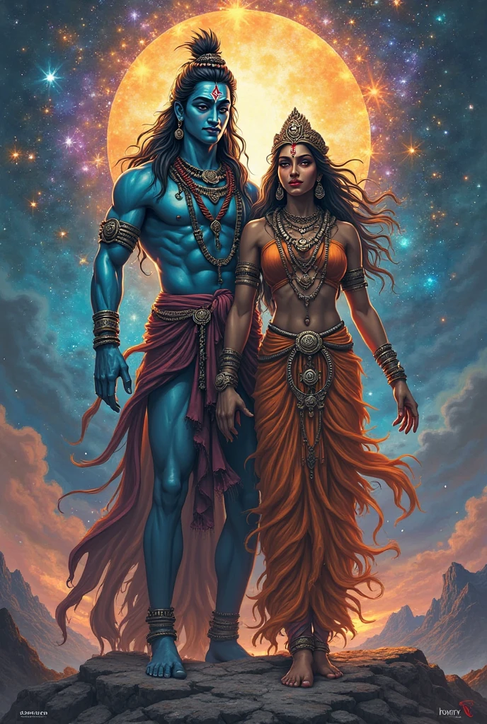 God mahadev with maa kaali