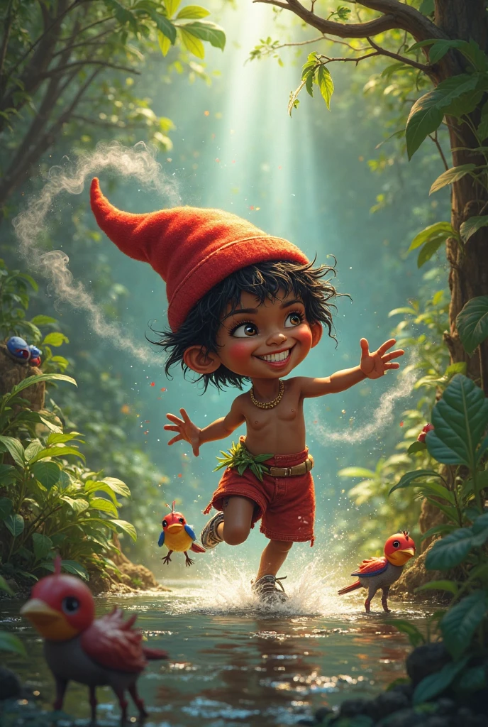 Create a Brazilian folklore character Saci 