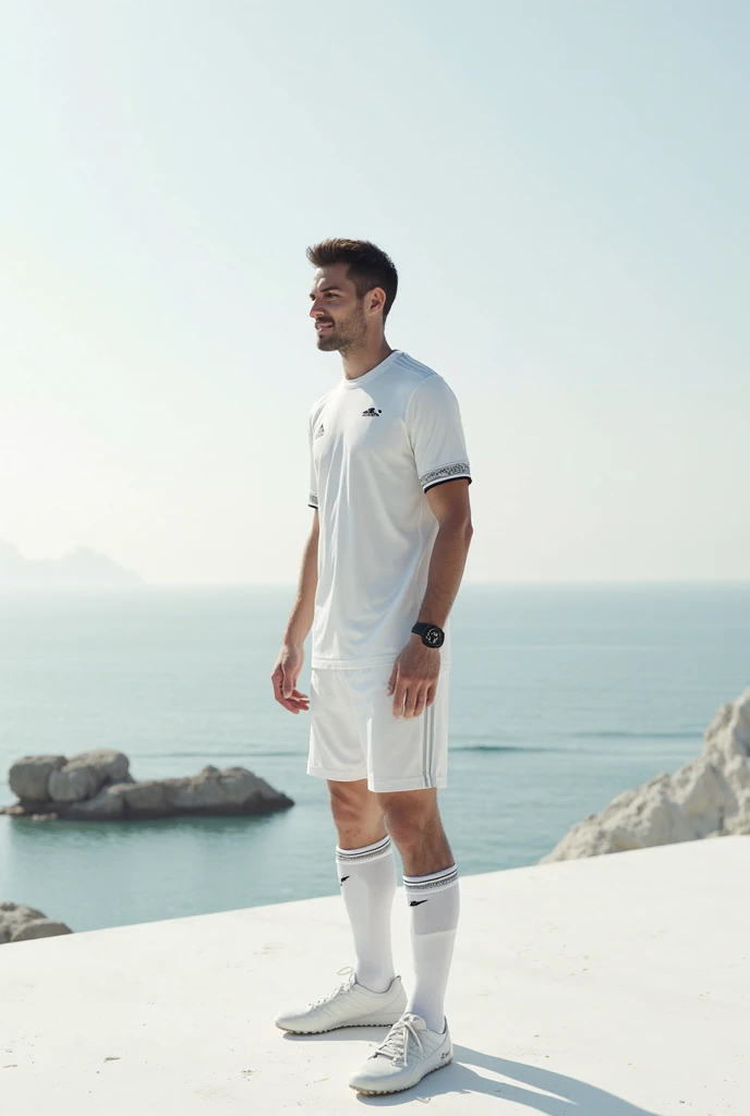 A man who sit on mountain and cheer