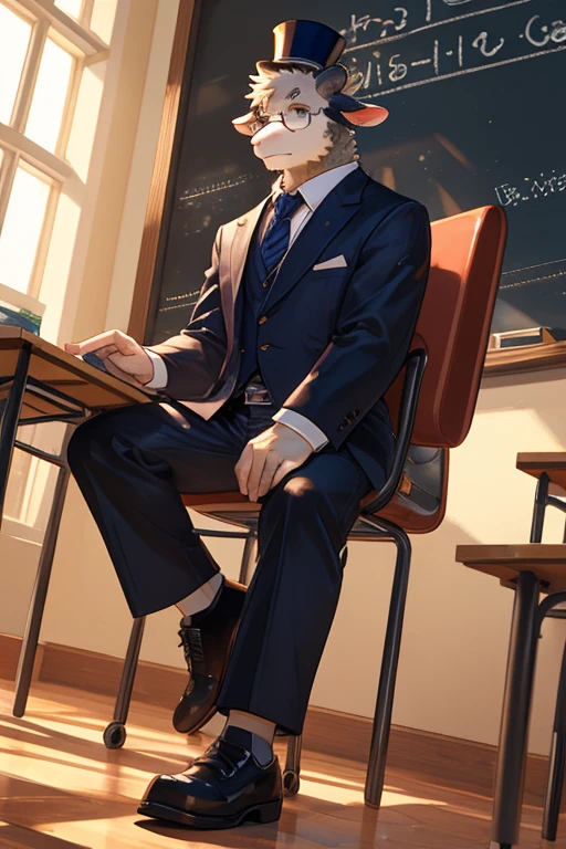 masterpiece, best quality, face, natural eyes, 1man, european, big feet, black socks, (no shoes), full body, (in suits), large bulge, long legs, looking at viewer, 30 years old, muscled and mature, short haircut, sitting on the teaching desk with legs streched, in the class room, blue eyes, flush, organism, face covered with white fluids, sweating, tight cloth, erecting, white kacket