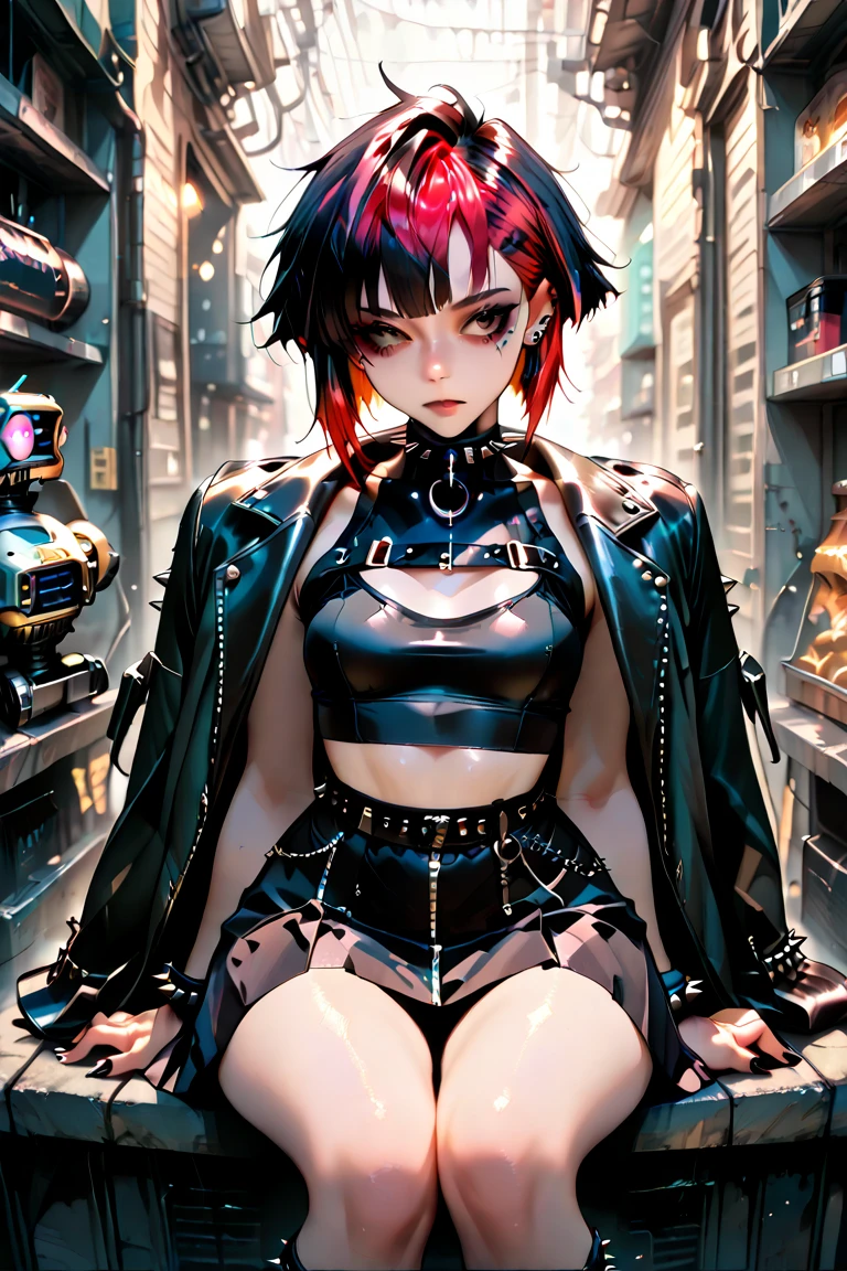 2Dstyle, (anime, 2D cartoon,illustration),(wide hip, large breasts, perfect slender young girl body)
,Perfectly glossy skin ,25 yo mature girl,shiny_and_glossy_skin
,
(((
GothGirl,((style of Alessio Albi)),Lust,wind,1girl,multiple gradation color hair,head tilt,(smoke and fog:1.1),,(gothic and punk mixed style:1.2),(studded belt:1.1),,(tattoo),(emo style:1.1),sexy,black boots,alternative fashion,,high gloss skin, (goth style make up), ((thighhigh metalic boots:1.4)),
Gotham city, night, rainy,
((leather miniskirt, leather highleg leotards, leather jacket,BDSM, goth)), bondage_outfit, highleg leather boots,dark theme, cityscape,,
,thigh_straddling, , black lips, (eonn),(underboob_tattoo), ,<lora:underboobtattoov1:0.3>
, A goth punk girl in a rugged, industrial setting, wearing a studded leather jacket and tulle skirt, with dramatic makeup and punk hair, confidently posing among decayed machinery, captured with natural lighting and a balance of light and shadow. <lora:Gothpunkgirl-000009:0.5>
))),
(wide angle)
,