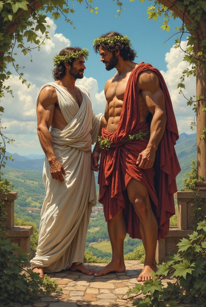 on the greek market, there are many man and a woman in the background, nude, naked, chicken and dog on ground, greek man with hurricane lamp running, a Greek man walking and debate with another old man, another poor man sitting on floor, female god statue, full body white cloak, shield, bow, sword, white hair, masculine, mature, naked, hairy torso, fantasy, intricate, elegant, highly detailed, digital painting, concept art, smooth, sharp focus, illustration, amor, helmet, sword, shield, Greek god. handsome,painted of rugged zeus and queen hera singing with lia, god of thunder, female greek god, white hair, masculine, mature, handsome, upper body, muscular, hairy torso, fantasy, intricate, elegant, highly detailed, digital painting, artstation, concept art, smooth, sharp focus, illustration, art by gaston bussiere and alphonse mucha, almost naked
