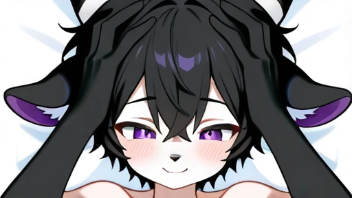 Furry male, eyeliner, eyelashes, (((black eyeshadow))), ((male focus)), lynx, fennec, (((violet fur))), (purple hair), furry, cute fangs, cute, medium hair, furry, anime style, fluff, fluffy, thuft, disheveled, realistic fur, detailed, detailed shadows, cheeks fluff, ((fullrender)), (((neck fluff))), <3 eyes, icon portrait, avatar icon, only face, ((super fluffy)), (upper body), one fang, ((shirtless)), ((shoulder fluff)), ((shoulder tuft)), ((hairy body)), (((fluffy body))), (((furry body))), thicc thighs, ((detailed hands)), (((by jinxit))), teasing face, ((bedroom background)), (((kemono))), ((arm warmers)), upper body, seductive pose, exotic clothing, masterpiece, one eye closed, (((cum in face))), ((cum in mouth)), ((facial)), ((cum string)), (cum in hand), solo focus, looking at viewer, ahegao, ((cum in hair)), cum in ears, covered in cum, ((paws)), dripping cum, pawpads, 4 fingers, (((deep Throat))), blush, (((motion simulation))),