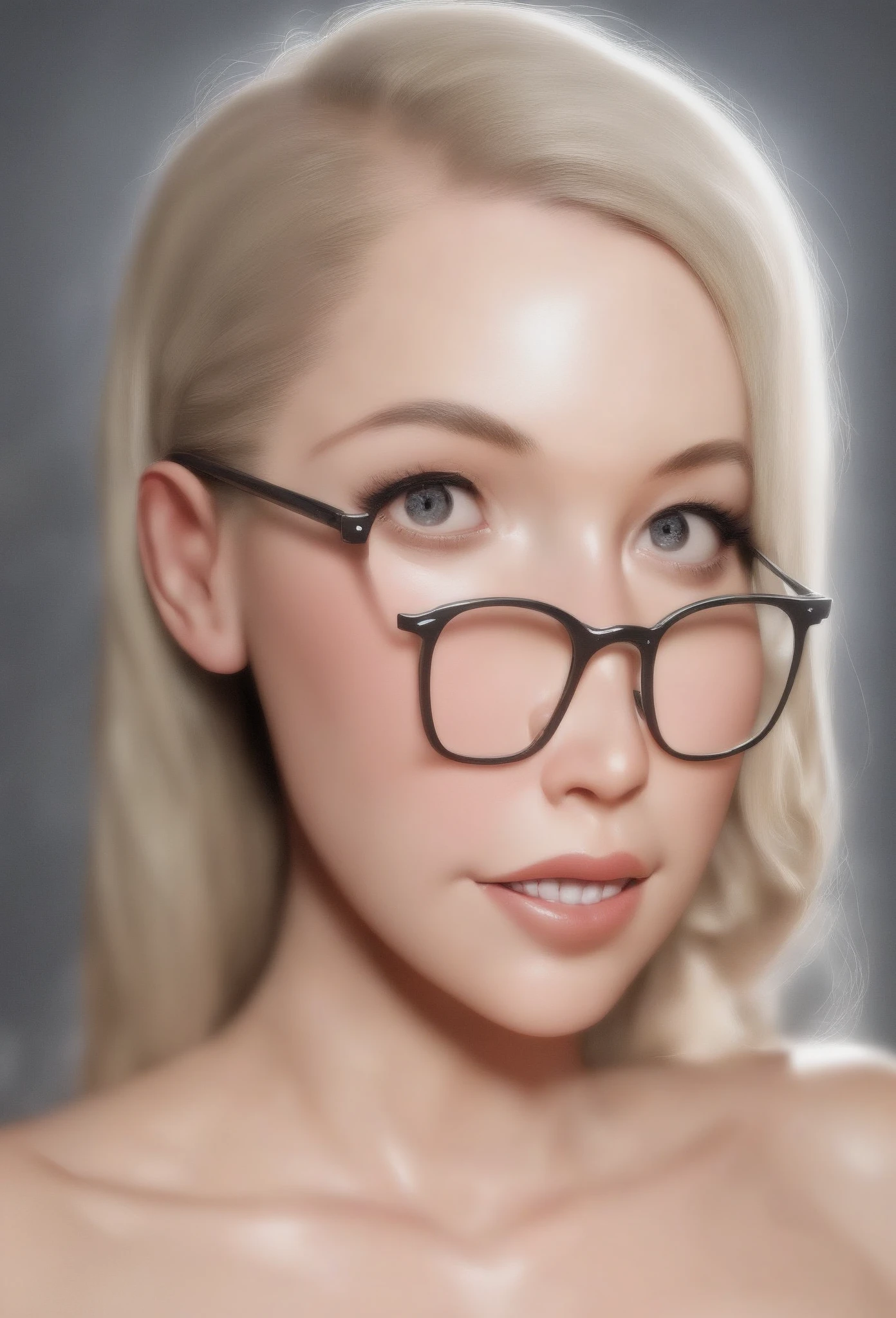 ((highest quality)), ((masterpiece)), (be familiar with), (((perfect face))), Photorealistic anime girl rendering, a surreal , surreal , 2b, 2b, Cute 3d anime girl rendering, Smooth anime CG art, April rendering, [ 4K photorealism ]!!, game CG, [ 4K photorealism ]!!!、Glasses、shortcut、((fluffy hair))、((big breasts))、half visible nipples、Raise your arms and show your sides、Upper body、blonde、((naked))、((looking at the photographer))、Lift your chest with your arms、look back、Are fat、sensual face、teeth grinding、Wet hair、Are crying、(((shiny nipples)))、short ponytail、(((I can see the ribs)))、