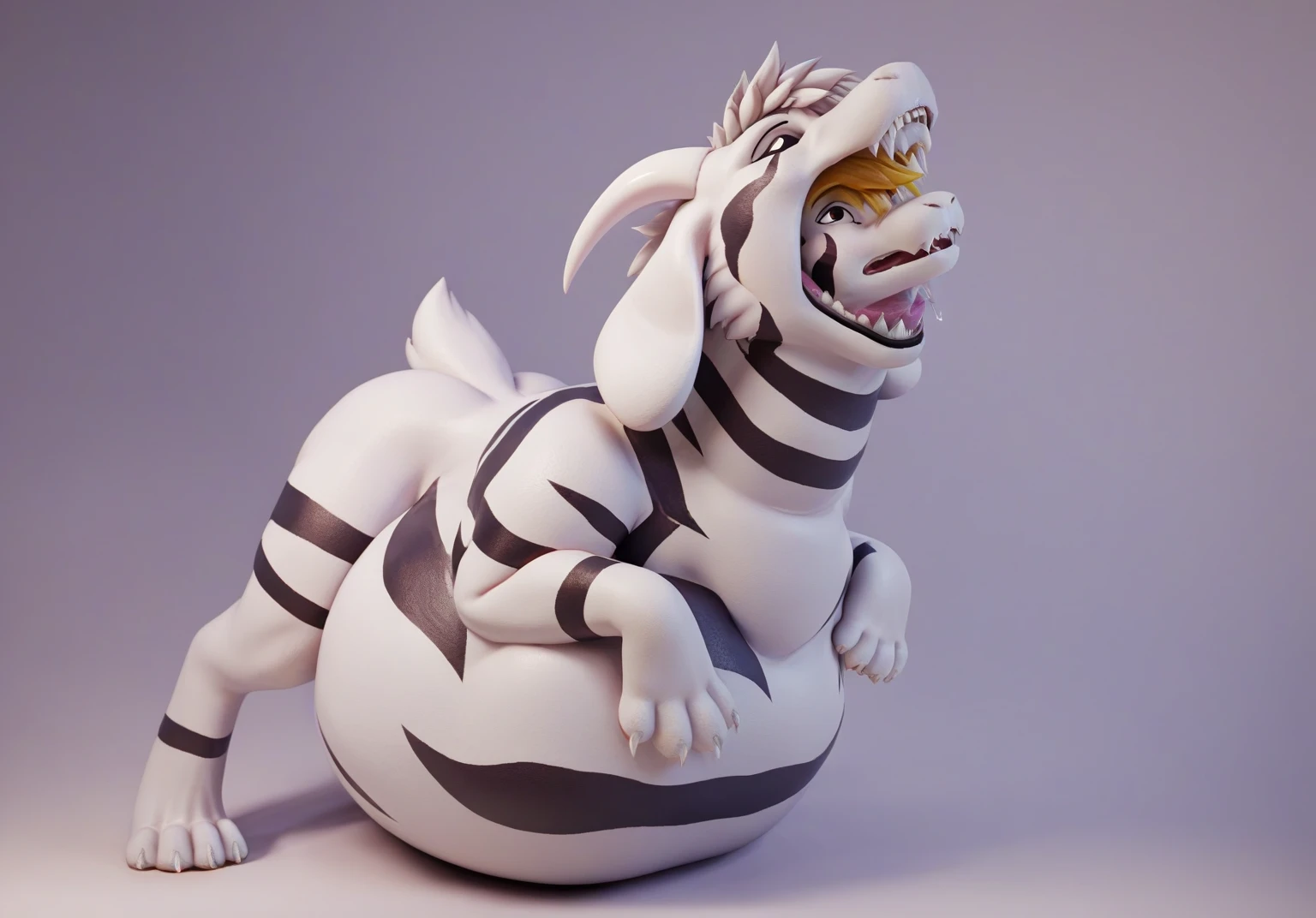 Disney, Disney Style, 2D animation, Masterpiece, 8K, (((flat color))), cel animation, cartoon accurate, bara, 1boy, dog, Mr.Peabody, (black spots:1.6), (Black spots all over body:1.6), white fur, white body, white hair, (long hair:1.7), Blue pupils, nude, 6-feet tall anthro, tall anthro, (huge muscles:1.4), (big pecs:1.2), nipples, big nipples, pink nipples, puffy nipples, penis, humanoid penis, (huge penis:1.6), balls, (huge balls:1.6), tail, (dog tail:1.2), smooth tail, legs, feet, toes, five fingers, five toes, full body, <lora:mr_peabody1-10:1>