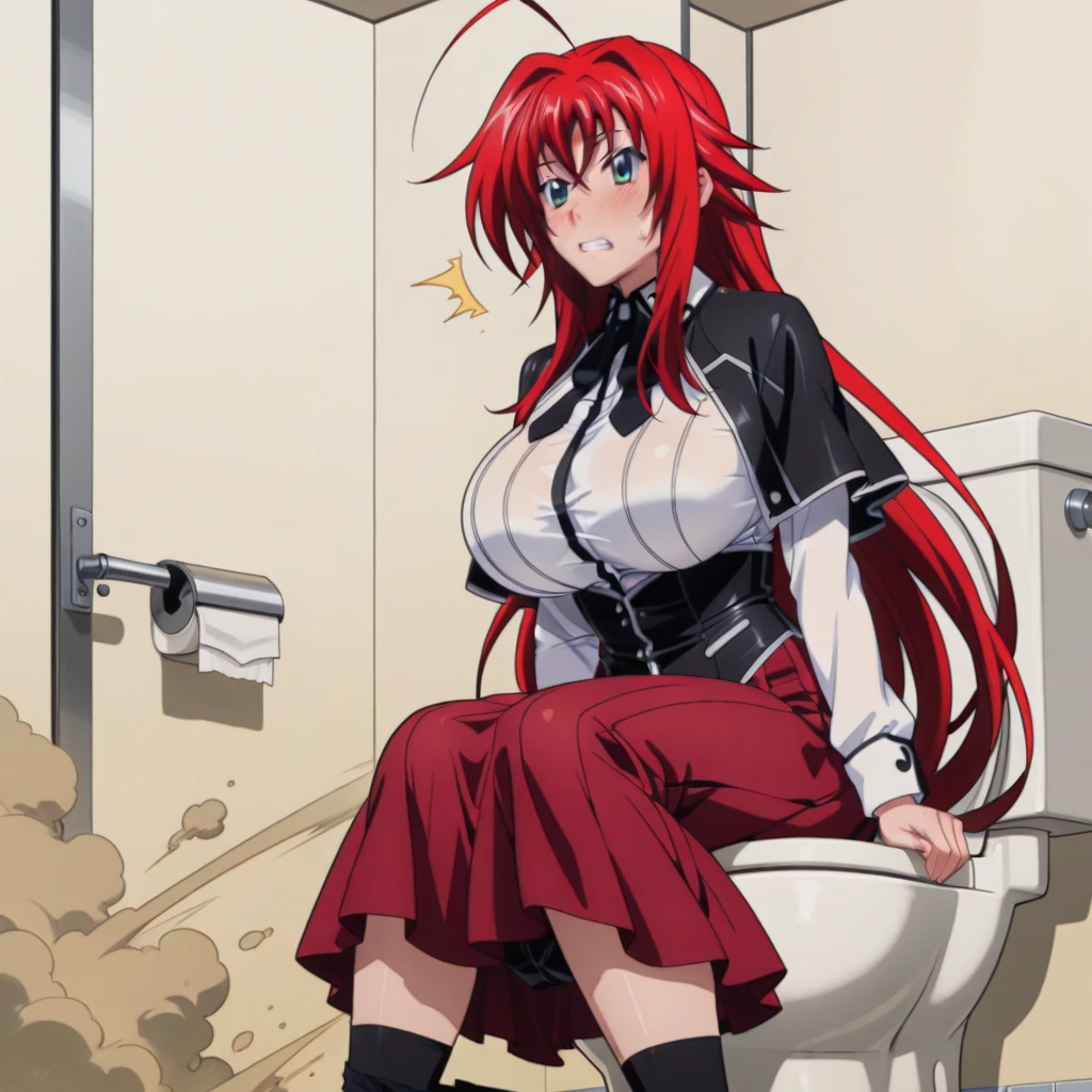 Anime. Hight School DxD 1 Girl. Rias Gremory. Red hair. Long hair. Blue eyes. Beautiful eyes. Perfect eyes. Expressive eyes. Ideal face. Ideal anatomical body. Beautiful long legs. Beautiful body. Beautiful nose. 18 years. Big breasts. Period. Toilet. Sitting sideways on Issei's ruts. Hug Issei. Kissing Issei. Blush. Beautiful character design. Shiny skin. She wants to sneeze. She needs to sneeze. She has a strong, desperate urge to sneeze. Runny nose. Mucus from the nose. Snot. Slpli is running from the nose. Blows his nose. Urinary incontinence. She wants to pee. She needs to pee. She has a strong, desperate urge to pee. She described. I peed myself while sitting on the lap of a guy (Hjeda Iiseya). Tears on eyes. Cry. Snot flows from the nose. House. Toilet. Heading to the toilet. Standing at the door to the toilet. Waiting for it to be free. Goes to the toilet with a guy. Sits on the guy's lap. Hugs the guy. Kisses the guy. Whole body. nsfw. Official art. Extremely detailed CG Unity 8k wallpaper. Ideal lighting. Ultra high resolution 4K. Super detailed 8K. A high resolution.