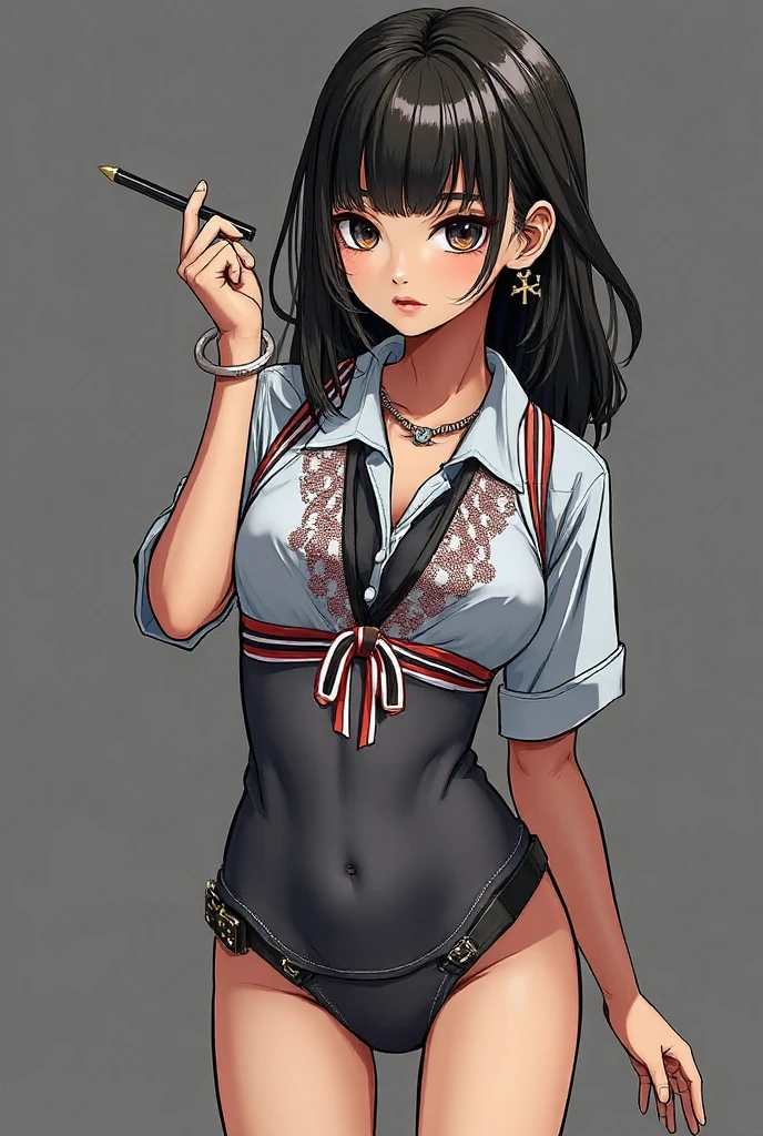 Dynamic poses, ultra detail, small breast, top quality, masterpiece,detail face, top quality, jewellery, elegant, blush, navel, six pack, body goals:1.5, hair ornament, full body shot, 1female,(Very detailed CG unity 8K wallpaper),best qualtiy,cinematic lighting,beatiful detailed eyes,Bright pupil,Redlip(Very fine and beautiful),(Beautiful and detailed eye description),ultra - detailed,masterpiece,), exposed cleavage, tight skirt, stocking:1.5, handsock:1.2