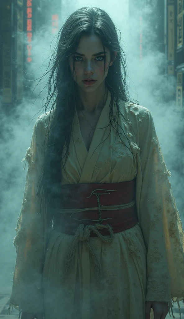 A breathtakingly realistic Japanese yokai, Jorogumo, spins her web in a dark, abandoned temple. The top half of her body is that of a beautiful woman, the bottom half of a giant spider. Her long hair flows down her back, and her eyes shine maliciously. In the background, crumbling ancient statues and tangled spider webs give her an ominous, creepy look. Shot on a Nikon Z9 full-frame mirrorless camera with a Zeiss Otus 85mm f/1.4 lens, the low-angle shot accentuates her eerie presence and exquisite detail. The setting is a dimly lit ancient room, bathed in bluish natural light that casts eerie shadows and enhances the terrifying atmosphere. The image is rendered in a stunning 16K resolution, with muted colors and meticulously graded in ACES color space for a cinematic, chilling tone. The compositions are meticulously crafted to be free of imperfections and distractions, resulting in flawless, spine-chilling images that push the boundaries of photorealism.