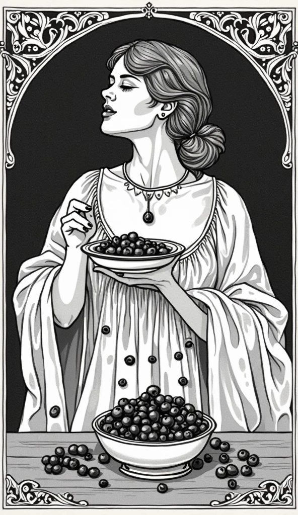 create an image of Joan of Arc with confectionery items cakes, tortas mouse ,etc.. use only pencil drawings