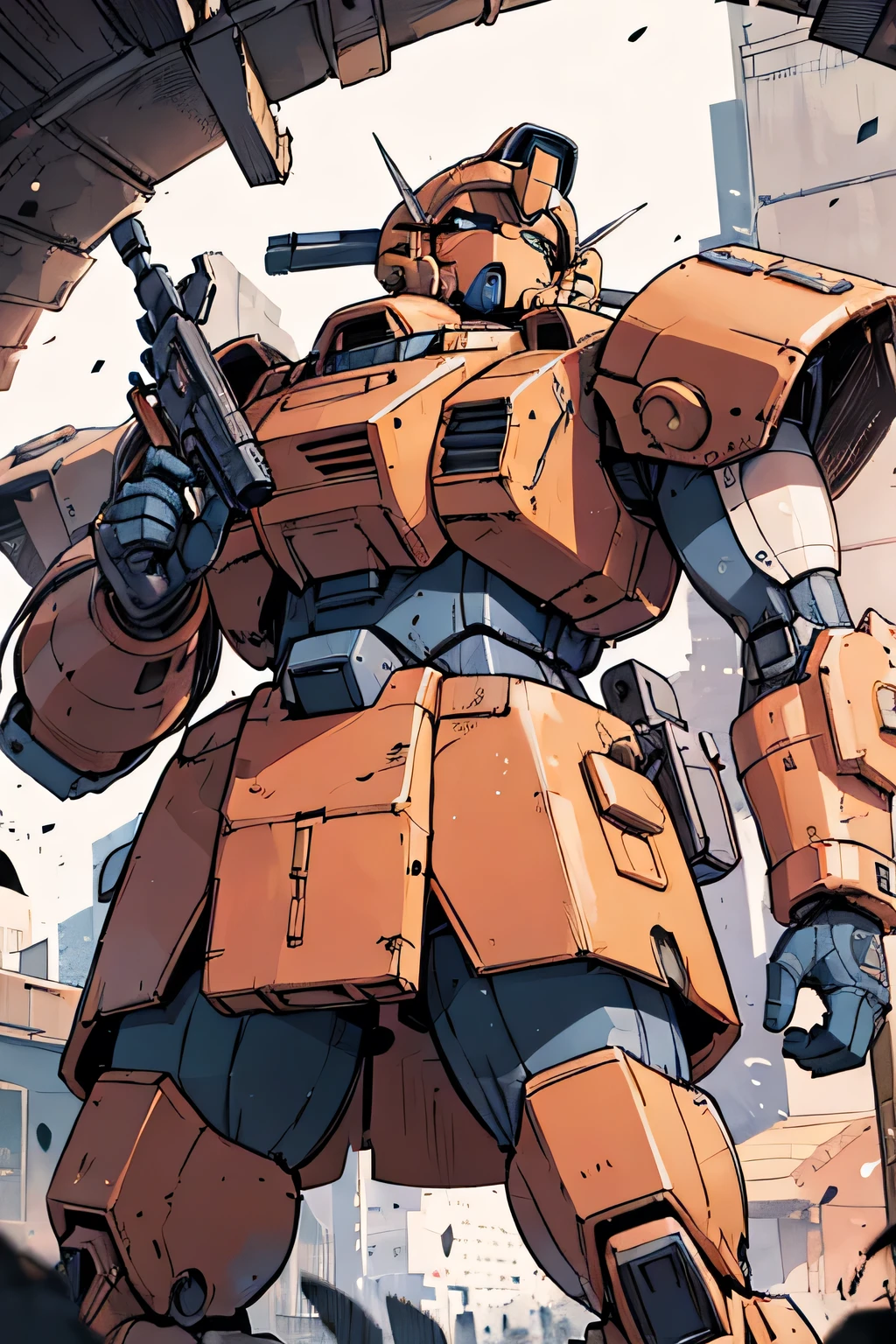 Please draw what you like.8k,MS-05, zaku 1, monoeye, gun,masterpiece ,amazing, dynamic production, extremely detailed, extremely beautiful and fain design extremely beautiful and fain colors, high resolution, cinematic style ,illustration, gundam,sci-fi, HD, Gquuuuux, premium performance, premium detailed, 8k, best quality, 傑作