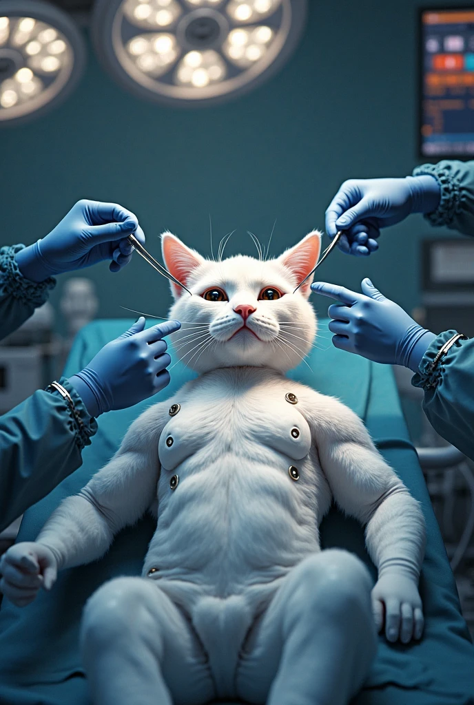 Doctor catgirl in latex leggings 