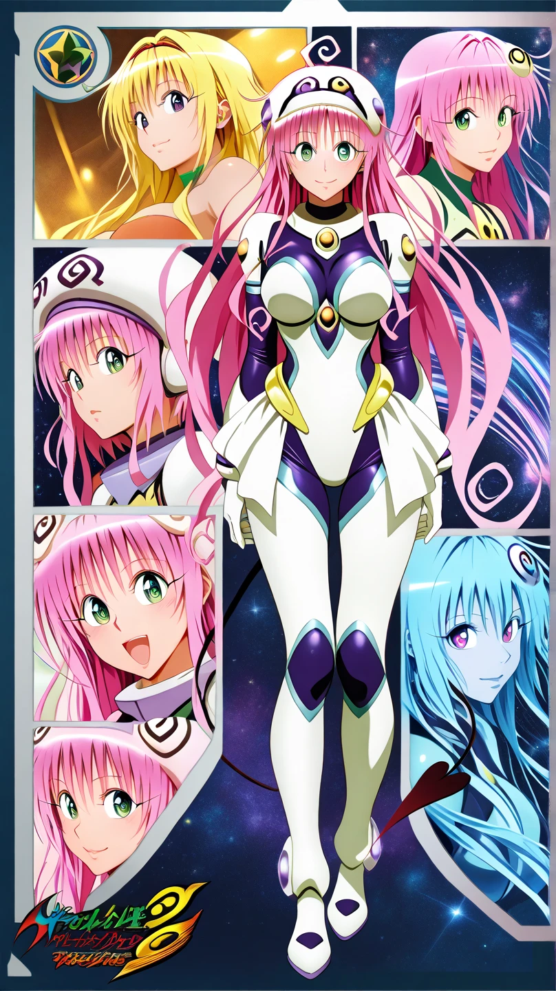 1 girl, Star priest, pink hair maria chiquina, Space comets,