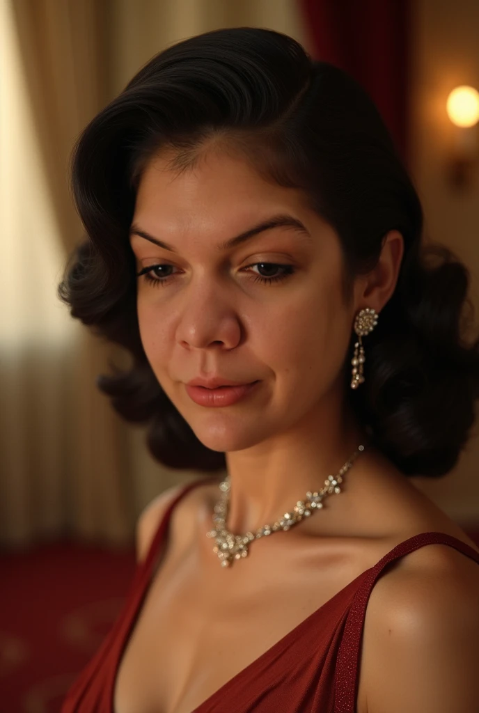 majestic madame over 48 years old, (best quality,4k,8k,highres,masterpiece:1.2),ultra-detailed,(realistic,photorealistic,photo-realistic:1.37), portraits, professional, dominant expression, elegant pose, mature beauty, plump figure, (mix of Dianne Doan and Elizabeth Taylor:1.2), majestic presence, towering stature, commanding gaze, abundant curves, voluminous bosom, powerful thighs, confident and poised, intense aura, sublime dominance, wide buttocks, wrinkled face