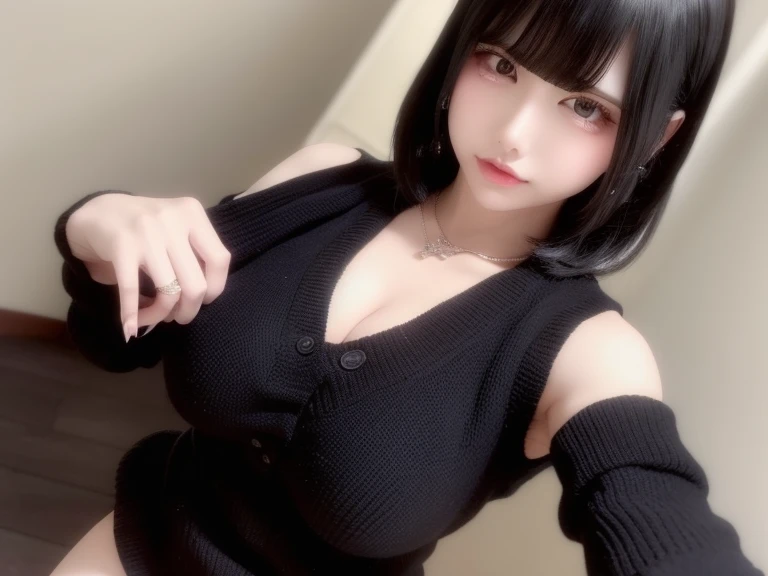 masterpiece, hinata\(boruto\), 1girl, mature women, (((yellow floral kimono with spaghetti strap top))), (((selfie))), (((Close-up photo))), (((cleavage))), (((Closed Clothing))), ((((big breasts))), (((big round breasts))), (((round breasts))), (((extremely heavy breasts))), (((Colossal tits))), (((heavy breasts))), (((plump breasts))), (((perfect breasts))), (shy face), detailed lips, beautiful face, blush, (pink lips), (((long hair))), white eyes, gentle gaze, smile, super realistic, detailed, realistic face and body, realistic hair, realistic eyes, realistic nose, realistic lips, seductive pose, (((straight bangs))), (dark blue hair), 28 year old girl