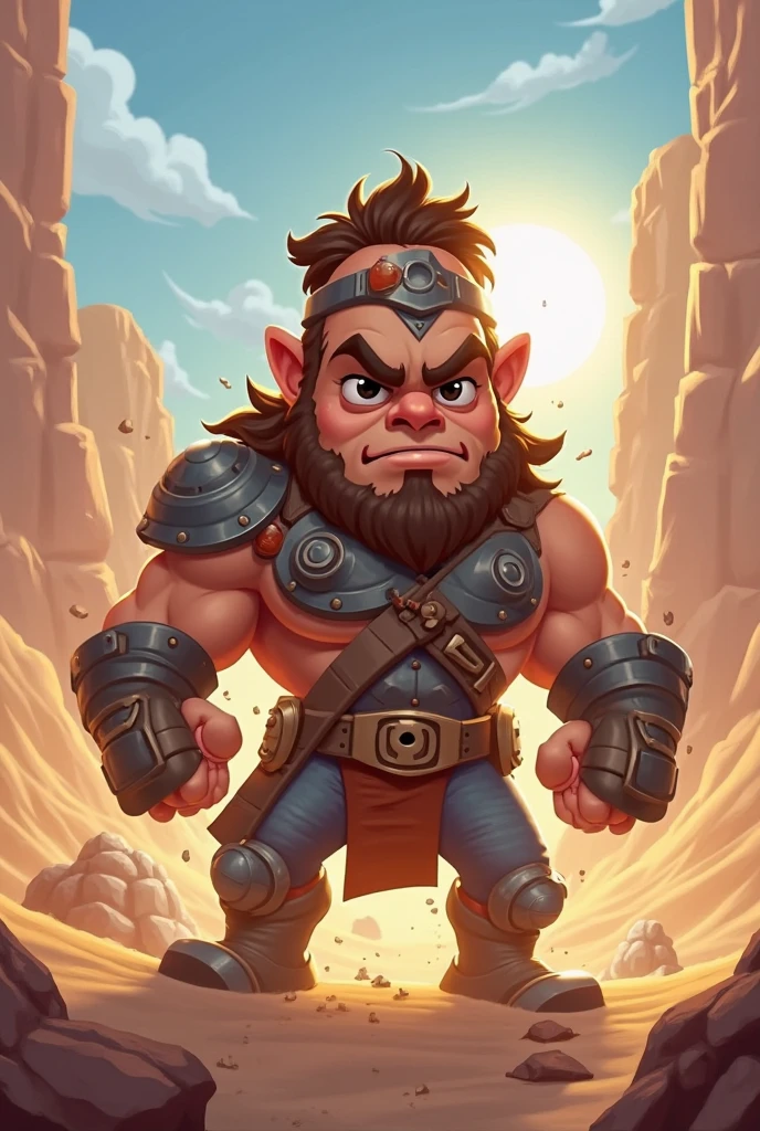 chibi knight, Caricaturized of muscular Arnold Person as Conan The Barbarian is (presenting his badass magical glowing sword:1.3), Leather and Fur Armor, torn white linen shirt, wolf skin coat, a Stonehenge like background, <lora:XL_Chibi_Knights_-_by_HailoKnight:0.35>, <lora:WildcardX-XL-Detail-Enhancer:0.8>, <lora:add-detail-xl:0.8>, <lora:Arnold Schwarzenegger 90s - (Trigger is Arnold Person):0.5>, <lora:Cute_3D_Cartoon:0.3>, <lora:SDXL-Caricaturized-Lora:0.3>