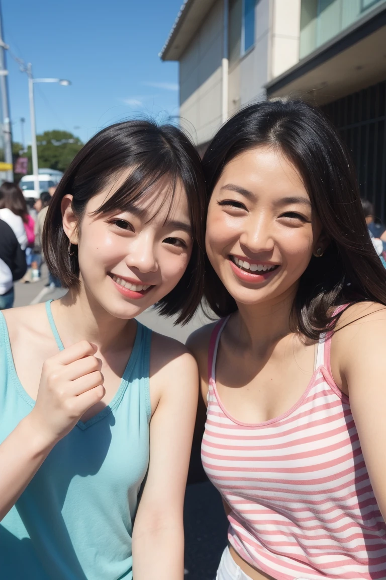 Japanese、girl、2 people、Selfie