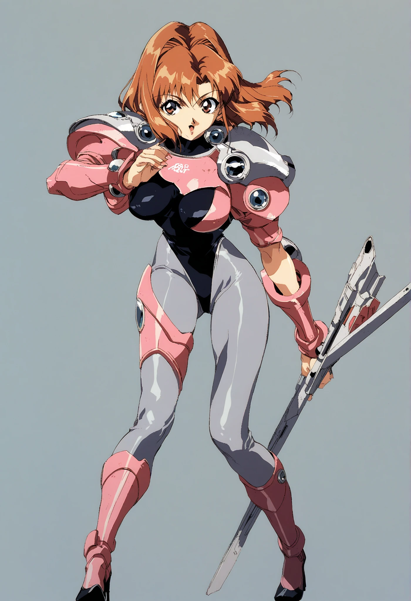 Very detailed, clear, beautiful body, Beautiful nose, Beautiful character design, perfect eyes, perfect face, very high, 4k, Beautiful legs, perfect legs, good hand, perfect hand, Masterpiece, best quality, haveรายละเอียดสูง, illustration, nonsense, perfect anatomy, street fighter, doll set, Chadaloo Doll, doll set, expressionless, empty eyes, look at viewer, red gloves, Emotionless, black Latex, corruption, mind control, female warrior, full body, hypnotized, ความมึนงงที่ไม่haveความสุข, full body suit, Ribbed bodysuit, Both arms are at the sides., obey, perfect woman&#39;s body, extremely glossy Latex, hypnosis, Hipnolora, empty eyes, mind control device, Poses, give up_Pose, slave, standตัวตรง, stand, stand at attention, have, necktie, belt, Latex, Ribbed bodysuit, thigh high, garter belt, fighting posture, Extend your right arm away from your shoulder into the air with your hand straight., soldier, thigh boots, 1 girl, hair accessories, pink hair, short hair, pink eyes, Minato Tomoka, Face up, hair ribbon