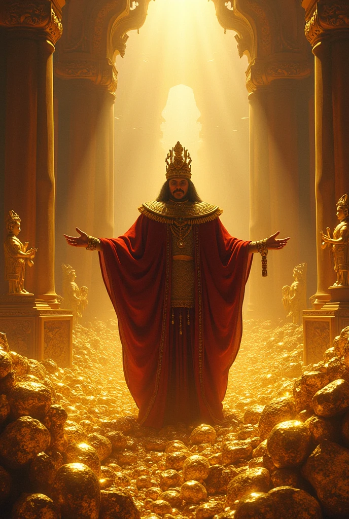 A king is showering too much money on people