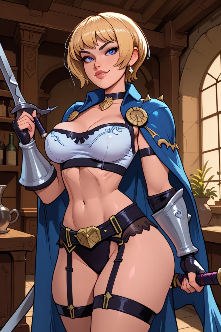 "(masterpiece:1.1), best quality, (NSFW:1.1),
1girl, (80s anime style:1.3), (eyelashes:1.5), (loli:1.2),
(intricate high detailed body:1.2),
blonde hair,
(hair between eyes:1.1), (short hair:1.1), (witch hat:1.2),
purple eyes, (lip stick:1.4),
(curvy body:1.1), (gigantic breasts:1.3),
(shy:1.2), (blush:1.1),
(golden embroidery leotard armor, criss-cross halter:1.2),
(knight armor, armored boots:1.2), (streaked hair:1.2), hand cuffs,
standing, claw pose,
(upper body, cowboy shot, looking at viewer, from front:1.1),
(daytime, grassland, outdoors:1.1)"