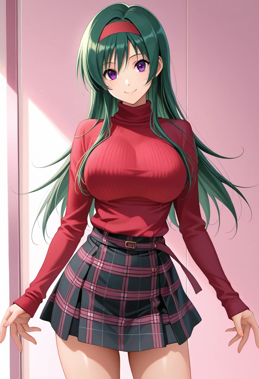gran calidad ++ Extremely detailed high resolusionolution, very aesthetic, ojos expresivos, (((Cara perfecta))), (((face symmetrical))), ((good anatomy)), (((manos perfectas))), (((8k))), UHD, Fondo de pantalla HD, (((alta calidra detallada, (((((1girl)))))), solamente, Obra maestra, La mejor calidad, high resolusion, Altamente detallado, (illustration), hermosos ojos detallados, (((combatant))), (((1girl))), ((((fullbody)))), (((((hisaumaiya))))), (((green hair))), (((green eyes))), (((long hair))), ((((red shirt)))), ((((dress shirt)))), ((((white skirt)))), pantyhose, (((happy))), (((smiling))), (((blushing)), (((hands on chest))), short hair, full body, (((home))), (((room background))), indoors,