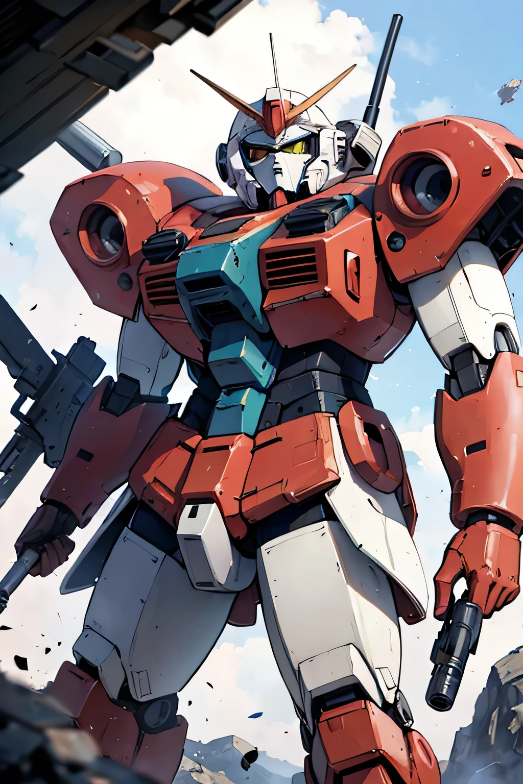 Please draw what you like.8k,MS-05, zaku 1, monoeye, gun,masterpiece ,amazing, dynamic production, extremely detailed, extremely beautiful and fain design extremely beautiful and fain colors, high resolution, cinematic style ,illustration, gundam,sci-fi, HD, Gquuuuux, premium performance, premium detailed, 8k, best quality, 傑作