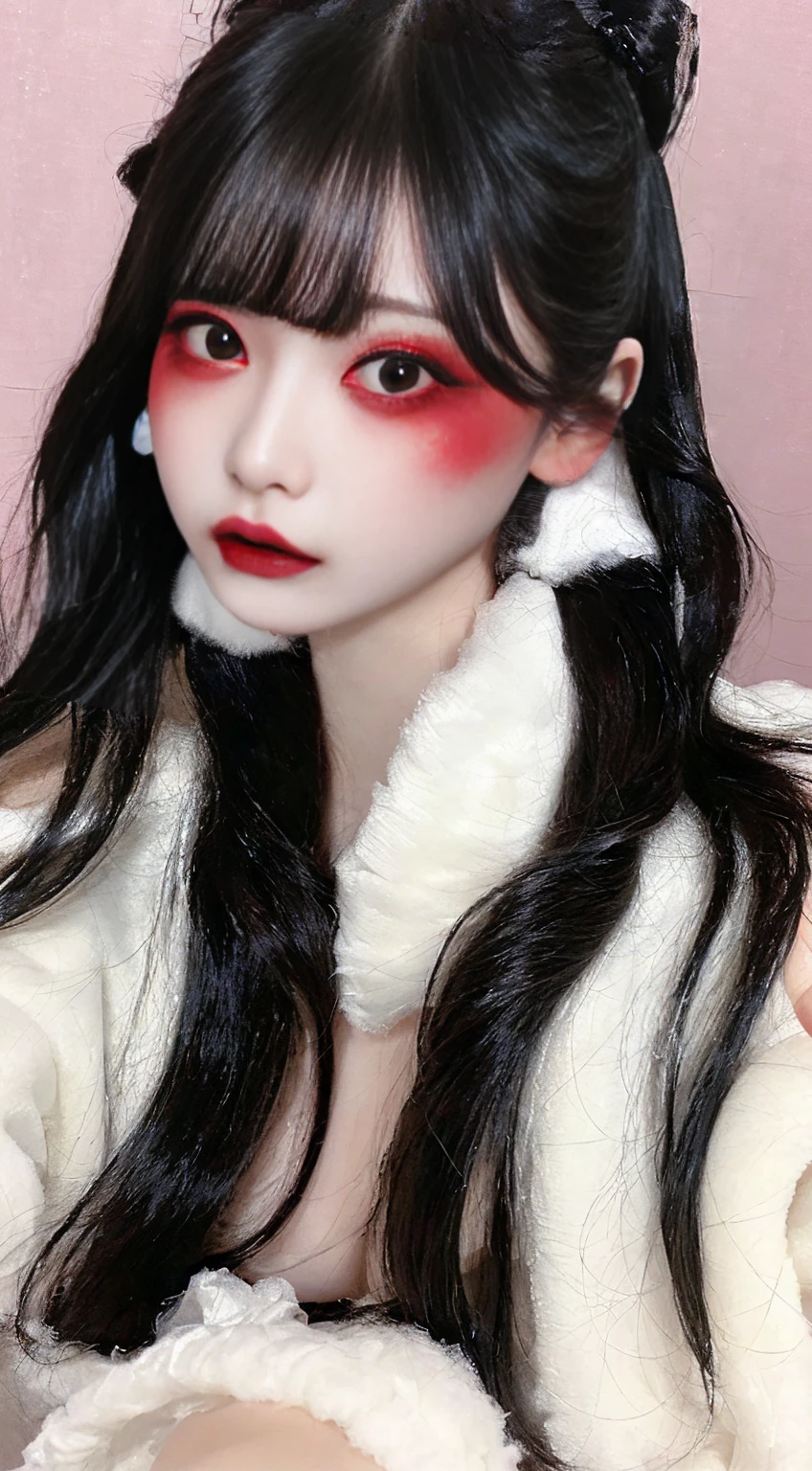 (JAV DVD Package Cover:1.5、JAV Cover:1.5, Large title text:1.5、Super big :1.5), (((Safe and secure、safety sensor、Absolutely safe、safety)))、

(mega :1.3), (((Safe and secure、Zero Two、Everyone、safety sensor、Absolutely safe、SFW, safety)))、 (extremely detailed, highest quality、masterpiece、detailed、 highest quality, Official Art, beautifully、beautiful:1.2), Cinema Lighting、(Key light at 45 degrees from the front,Orange Fill Light、Soft Blue Backlight、Strong Shadows、Blue and orange color palette), Accurate human body、Knowledgeable person、Correct five-finger、RAW Photos、 4K - ultra-vivid、highest quality, masterpiece, Ultra-high resolution, (reality: 1.4), 

(Oilskin,Glowing Skin、Realistic skin texture、Beautiful skin in every detail), (Sparkly red glitter gloss eyeliner:1.1, jirai make up:1.2) 、From feet to head、One Girl, The body is slim、Oval Face, pore, (Colored contact lenses、Lip gloss, Long eyelashes、Jirai Girl, Jirai Type Makeup:1.3)、Long black hair、A sweet face、Standing  Pose、

(((All these pajamas are made from super soft fleece material:1.8, Pajama dress type、Thick white horizontal stripes))), 

A room with a living feel、Disturbed room、Messy bed、Dark bedroom、Love Hotel、indoor、moonlit room、Dark Room、dim、A room in a cozy apartment、Messy room、Messy bed、(Night:1.3)