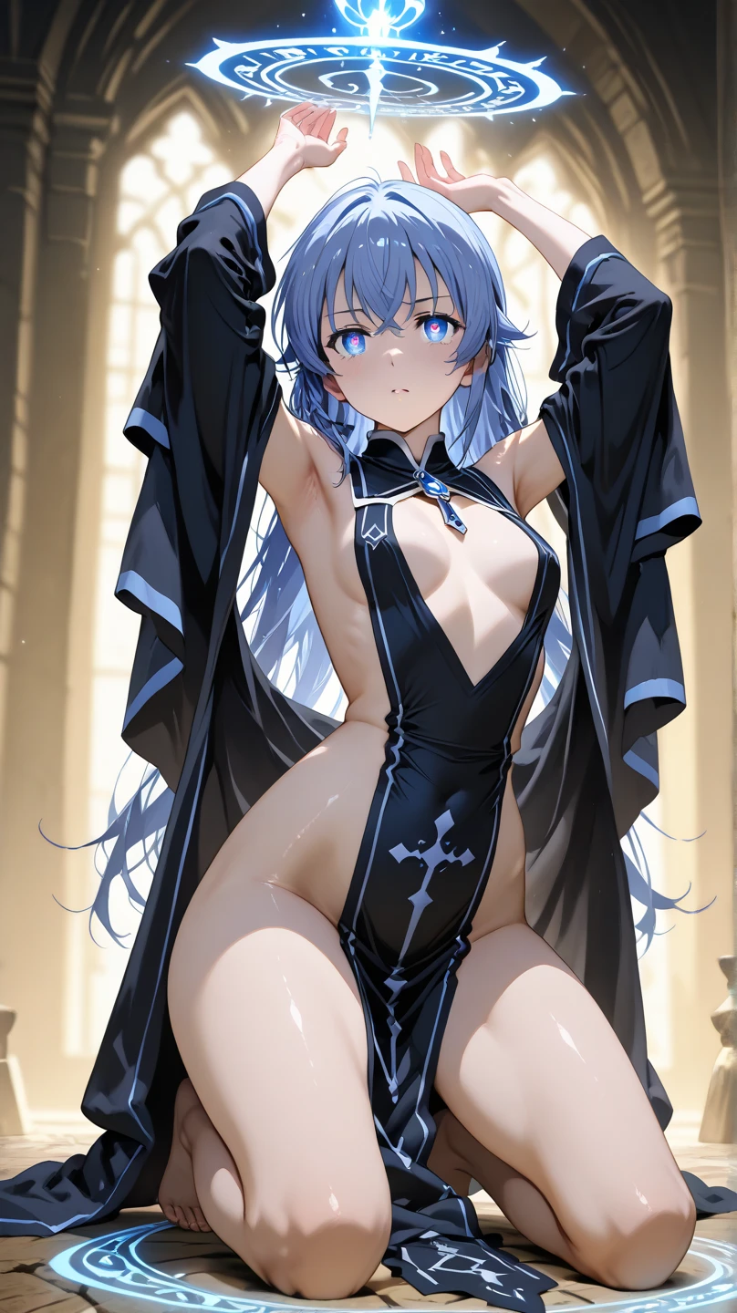 Anime - Style images of women in dresses, an anime drawing by Shitao, pixiv, Fantasy Art, anime goddess, Cute anime waifu in a nice dress, white haired god, guweiz on pixiv artstation, guweiz on artstation pixiv, from girls frontline, Seductive Anime Girl, loli in dress　tiny chest　short-haired　red eyes　white  hair　stylish　Raw feet　Muchimuchi thighs　Flip the skirt　You can see inside the skirt　Stylish Panties　lonely　Do-up　Screen full　soio　single　A sexy　Female genitals　Girl in a passionate red dress　Beautiful female genitalia in every detail　Healthy　fullnude　Princess　hime　princess　knee high socks　maid clothes　maid dress　a miniskirt