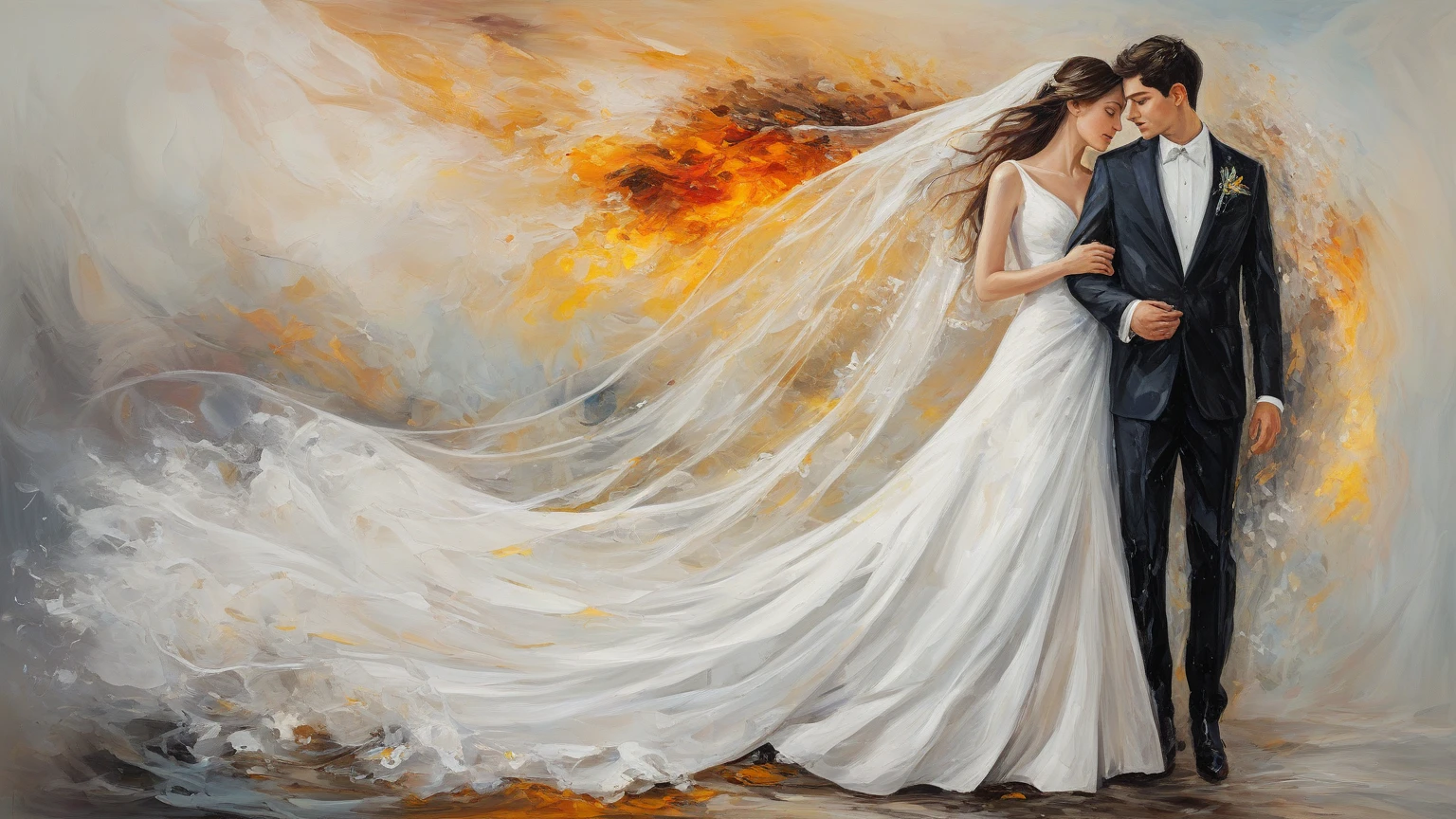 (Realistic),masterpiece,best quality,cinematic lighting,natural shadow,highest detail,professional photography,detailed background,depth of field,insane details,intricate,aesthetic,subsurface scattering,dynamic angle,
Wedding day,bride and groom,wedding in Moscow,shot on Kodak Gold 200,45 degree top angle,natural lighting,bride triumphant,real photo,realism,photorealism,photographer,
<lora:add-detail-xl:1>,<lora:InkWashpainting:1>,