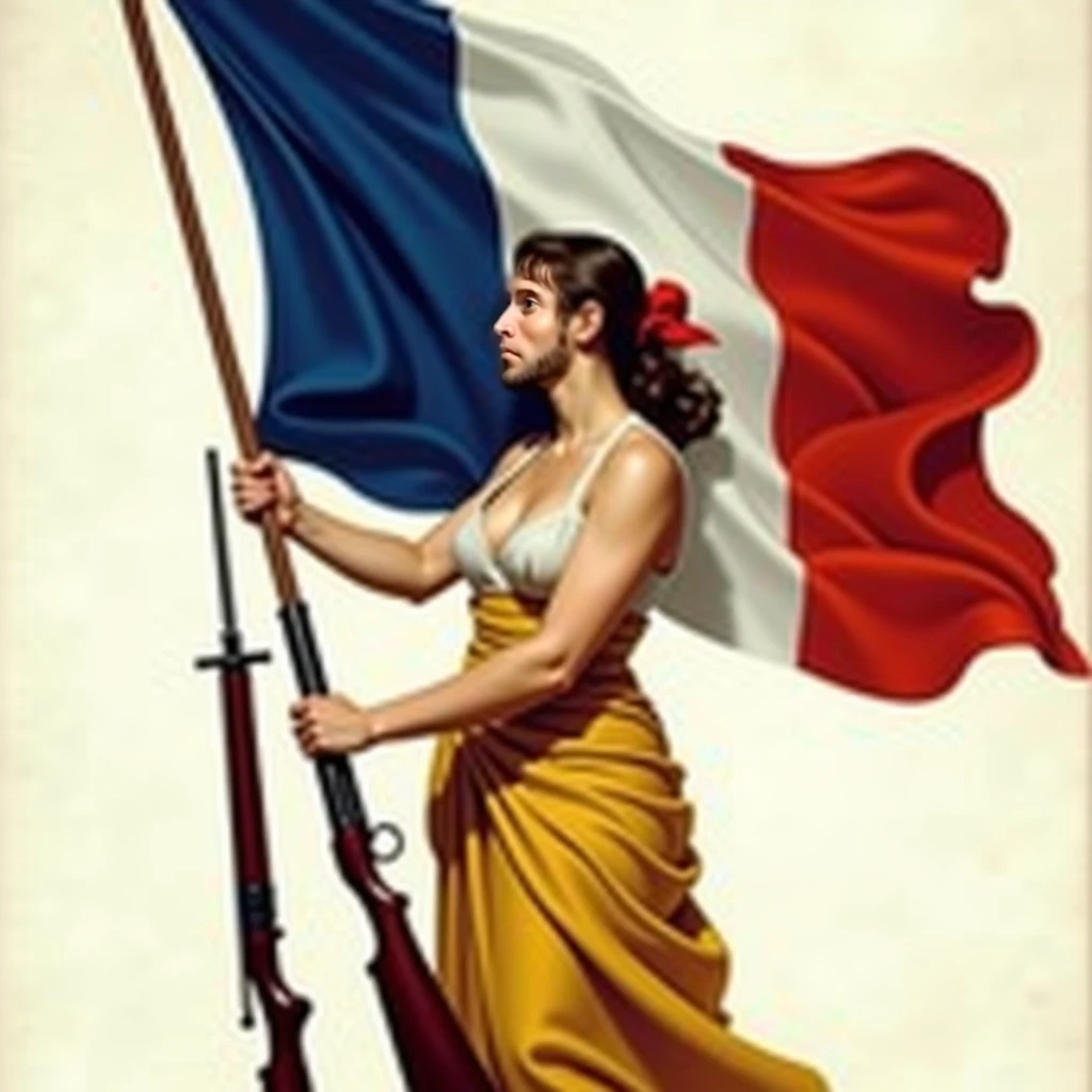 Soviet girl on propaganda poster. Naked, missionary pose. Cum on stomach. Saved pussy. Blue eyes. Brown hair.