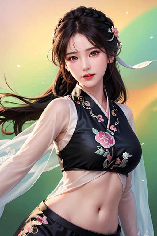 Official Art, unity 8k wallpaper, Super detailed, beautifully、aesthetic, masterpiece, Highest quality, Chinese style, (zenTangle, Mandala, Tangle, enTangle), Flower Ecstasy, One girl, Very detailed, Dynamic Angle, Cowboy Shot, The most beautiful form of chaos, elegant, Brutalist design, Vibrant colors, Romanticism, James Jean, Robbie Dowie Anton, Ross Tran, Francis Bacon, It was freezing cold, Adrian's genius, Petra Cortright, Gerhard Richter, takato yamamoto, Ashley Wood, Atmospheric