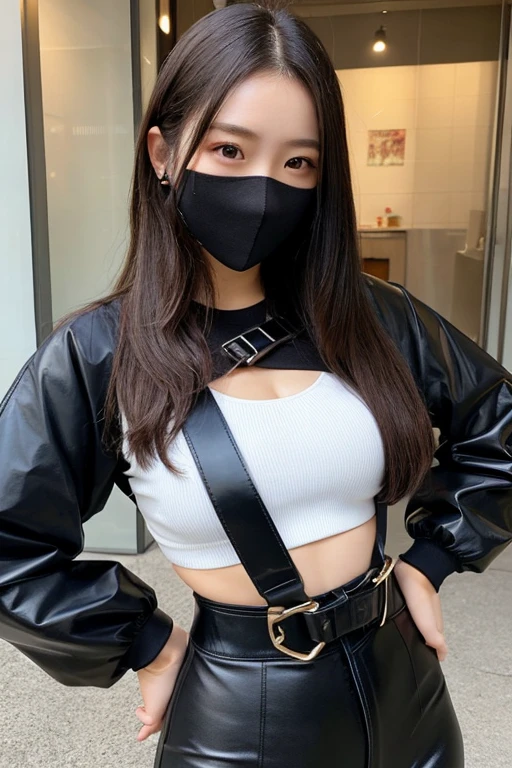 AVATAR WITH BLACK BLOUSE BLACK CAP YELLOW PANTS AND BLACK MASK 