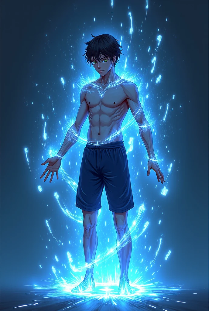 (Highest quality:1.2),One man,alone,Are standing_Split,whole body, Photo of a Japanese man in his 20s made of shiny white and silver translucent glass and plastic,Muscular and shirtless, Silver metal interior, Dynamic pose, Flow organic structure, A sparkling golden circuit, colorful Neon decoration, Ball of Light, Illumination, Illumination circuit, Neon decoration, Depth of Field Focus F/2.8, H'art.right. liver, Greg rightutowski