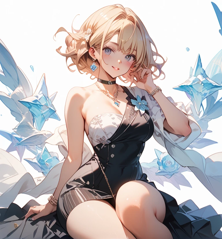 Japan Anime Styles 2019,masterpiece,Highest quality,Ultimate detailed illustration,Illustration in red tones, break, 1 beautiful girl, 1 beautiful girl, With a girl, (cute:1.5),(Little:0.5),(cute:2.0),(upon:2.0),(12-year-old girl),(Big ample breasts:1.65),(Ahoge,High Ponytail,Blonde, Blue ribbon, Green Eyes,Eyebrows visible through hair,Side Lock,Parted bangs,Long Hair, Hair Flowers, hair ornaments, Curly Hair,bow:1.4),:D,(Angel,White Feather, White winged one, Angel wings,Spread your wings, Luminous wings),pit \(Icarus\),Glowing Skin, Transparent muscle, 輝くBeautiful Skin, Open your mouth,smile, alone, tooth, Upper teeth,(Long eyelashes, Double eyeliDs:1.2),alone,Glowing Skin, Transparent muscle, Beautiful Skin,(Highest qualityの顔),(Highest qualityの輝く目),(最高のsmile,:D:1.45),


break (White and light blue theme:1.5), ((Elegant Style, nice):1.2), ((Light blue princess Dress with white Fluffy fur, light blue hoop skirt):1.4), (Snowflake symbol print on dress:1.4), ((Strapless, Bare shoulders):1.3), (very precise embroidery:1.3), (Fluffy fur:1.3), (necklace made of countless gemstones:1.2), (High heels:1.1),

break 
(Red flower ornament:1.2), 

break, clavicle,Hair intake, Raise your hand, belly button, Part your lips, alone, Stomach,architecture, blue sky, (Autumn forest:1.2), 木造architecture, Koyasanji Temple, balcony, blue sky, Clear skies, Blurred Background, Long Shot, Are standing, sunset, Thighs Thighs Thighs Thighs, \(destiny\), Twilight,Happy,smile,blush,Mouth open,Beautiful sunset,Twilight,Backlight,waterfall,Depth of written boundary,