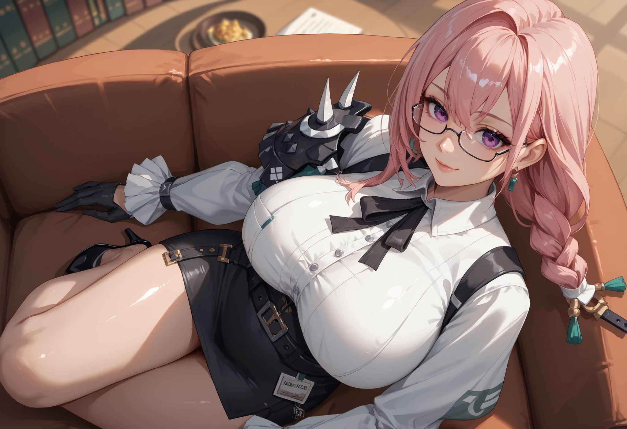 Anime girl with pink hair,Key Art Women, holding a sword on her shoulder, seductive anime girls, Guviz, the breasts are large, Extremely detailed Artgerm, Best anime 4k konachan wallpaper, Fine details. Girl Front, from girls frontline, Detailed key anime art,Bigchest,gentleness