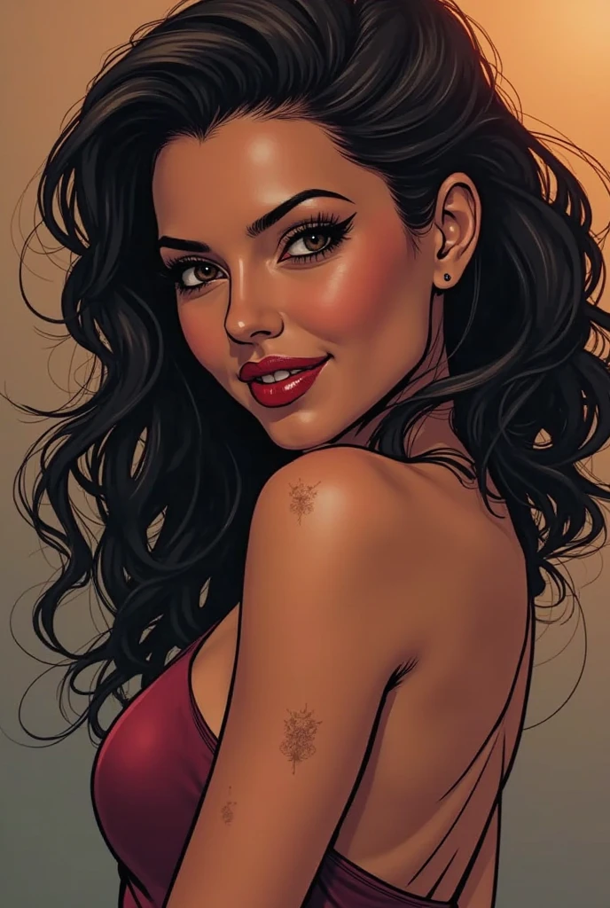 Personagem usando roupasestilo Cartoon Burlesque roupas de inferno Connelly omagem de desenho animado de uma mulher .cartoon style illustration, estilo de arte dos computadores roupas de vampira desenhos animados, estilo de arte dos desenhos animados, smile showing teeth dirty with criminal blood Digital illustration style, design de personagens altamente detalhado, arte digital detalhada fofa, City fan art, Design de personagens de retrato, beautiful digital illustration, retrato de alta qualidade, Arte em quadrinhos, mulher jovem. expression of sexual desire white background stained with criminal blood
