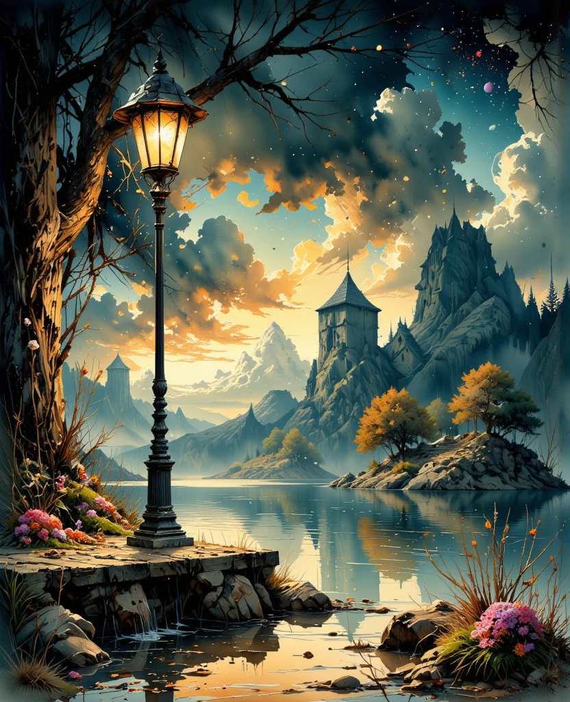 Draw a metaphorical image of how you see the night ever following the day A sky with polka dots. : artwork done by Ralph Steadman : Illustration : Chaotic Style : Pen and Ink on Paper + Oil + Acrylic + Lithography + Screen Print : dramatic lighting, amazing background, accurate description, HDR, colorful, trending on Artstation :  : Mixed Media Blending :  : "Total Blue"::"Blood Orange"::"Lavender"::"Pea Green". Prompt by Trells @GeminiRooster The interplay between shimmering wet surfaces and deep, mysterious shadows creates a slow-motion cinematic atmosphere that whispers of bygone eras.in Gouache Style, Watercolor, Museum Epic Impressionist Maximalist Masterpiece, Thick Brush Strokes, Impasto Gouache, thick layers of gouache watercolors textured on Canvas, 8k Resolution, Matte Painting neo-impressionism expressionist style oil painting, smooth post-impressionist impasto acrylic painting, thick layers of colourful textured paint ethereal fantasy hyperdetailed mist Thomas Kinkade .