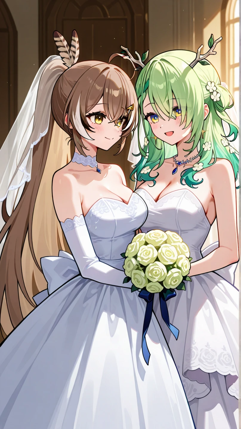 ((masterpiece)), (((best quality))), ((ultra-detailed)), ((illustration)), ((disheveled hair)), ((frills)), (1 girl), (solo),1girl,alternative costume, blonde hair, blue eyes, blue flower, blue rose, blush, bouquet, breasts, bridal veil, bug, butterfly, choker, cleavage, clothing, crown, dress, female, flower, frilled dress, frills, frown, full body, gloves, headdress, headwear, insect, jewelry, large breasts, legwear, long hair, necklace, petals, pink legwear, rose, solo, strappy heels, thighhighs, tiara, torn clothes, torn dress, torn legwear, torn thighhighs, veil, wedding dress, white dress, white gloves, wince,