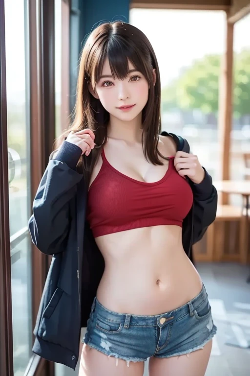 NSFW,((highest quality, 8k, masterpiece :1.3)), 1 girl, pretty woman with thin abs :1.3, (medium short hair, huge breasts :1.2), pajamas:1.1, super detailed face, fine eyes, outside,