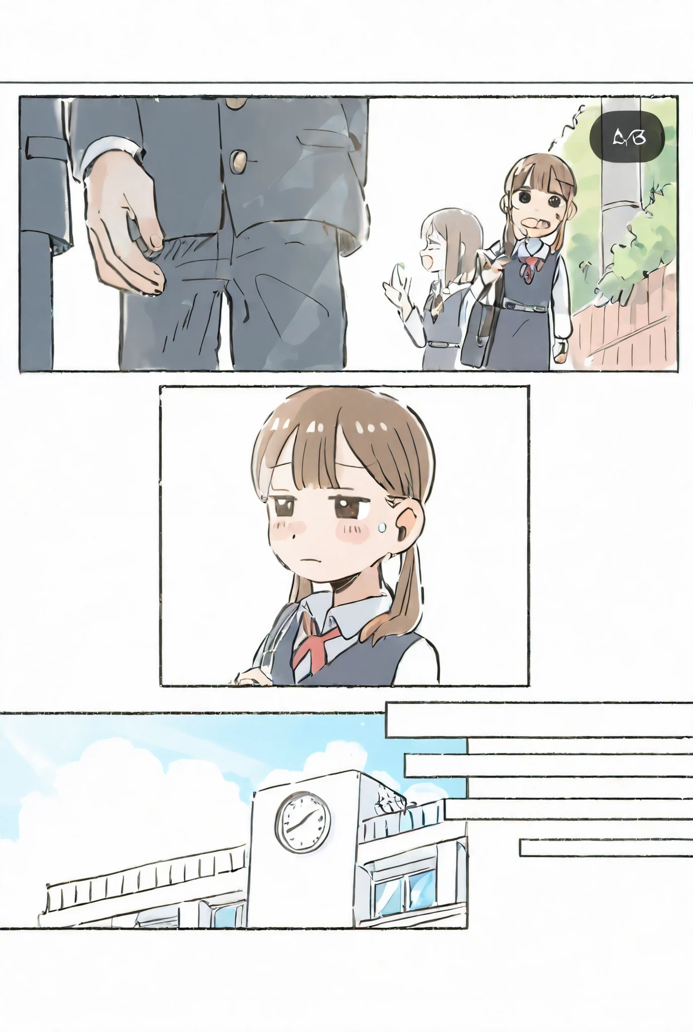 Continue the next part, she walking with sad face 