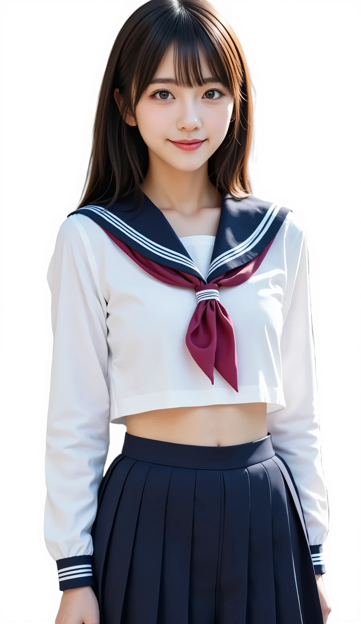 grab the hem(masterpiece,highest quality,ultra high resolution),japanese girl, ponytail:1.1,Twin tails are attractive:1.05,very beautiful girl),Naïve girl、(perfect limbs、perfect anatomy),(junior high school sailor suit:1.3) ,、 (strong wind, Blowing clothes and skirts:1.6),ponytail:1.3,twin tails,surprisingly cute 、Wearing Japanese school uniform、japanese school uniform、surreal 、dressed like a high school girl、surreal 、wearing a uniform、girl in uniform、wearing a uniform、 Temporarily stop、Sky seen from below、((Perfect Anatomy:1.2))、Camel Toe、((Lower body naked:1.2))、Camel Toe 、Full body Esbian、nice skin、glowing skin、nice thighs、Shining thighs、shining legs、black high socks above the knee、Japanese high school 、beautiful skin、Moist eyes、brown shiny hair、Colors and landscapes of youth、feeling of love, embarrassing smile, go to school, morning, Sheer, Wet,(((lift up the skirt)))、camel toe、A very cute girl with a young face、(Perfect and beautiful pussy line of a young person :1.2)、thin body,thin legs,Standing and grabbing the hem of a navy blue pleated skirt,very small face,from below、(((a girl with a very young face :1.3)))