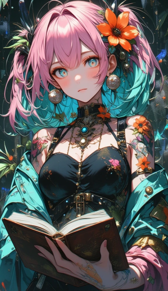 little witch, divination, masterpiece, best quality, super detailed, illustration, super detailed face, best face, city night, 14 years old, loli, 1girl, cunning expression, wit, star pendant, poor breast, scam, tarot cards, magician, pink ponytail, wizard robe, dress, children's underwear, stockings, tattoo, lots of gold coins, crystal balls, intricate details