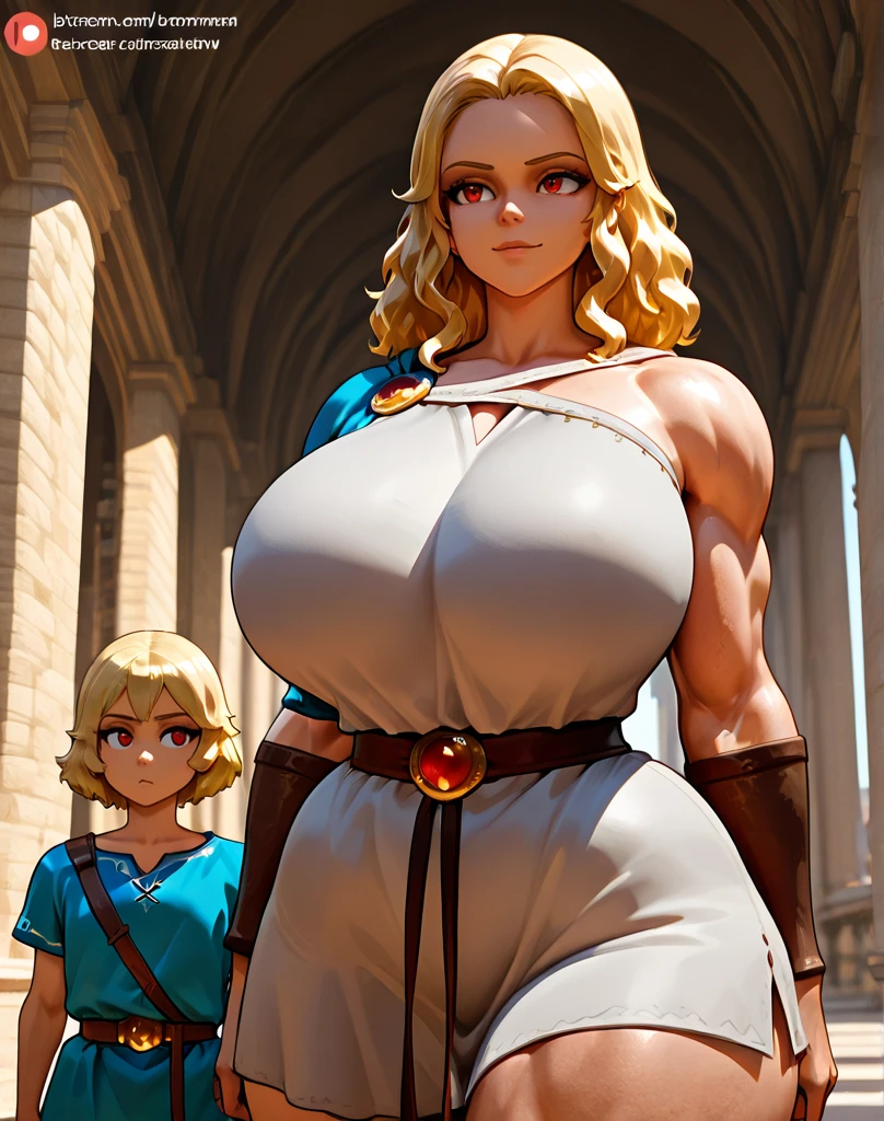(Private 4K)、(High resolution:1.2)、(High freshness:1.2)、(Whole Body Ezbian:1.2)、(Medieval European town:1.6)、(Super-sized mother and cute little son holding hands:1.8)、((Woman with exaggerated big physique))、(Huge muscles:1.4)、,((very dark skinned woman:1.2))、