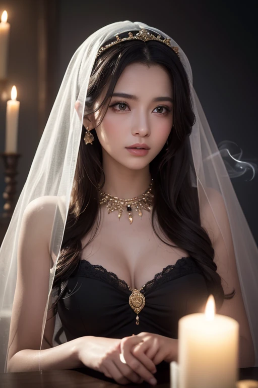 (highest quality、Tabletop、8k、Best image quality、Award-winning works)、The Princess Imprisoned in the Dungeon、(The most luxurious and extravagant pure white princess dress:1.3)、(The most extravagant and luxurious giant tiara:1.1)、(The most extravagant and luxurious giant necklace:1.1)、Elegant decoration、Diamond Decoration、A dress adorned with lots of jewels、Spooky atmosphere、A messy and creepy prison、Creepy and cramped dungeons、Many torture instruments in the background、There are horrific torture devices in the background.、Spooky atmosphere、(A dark and narrow stone-paved dungeon:1.1)、(Background of cracked and rough cobblestones:1.1)、Perfectly reproduces the texture of craggy cobblestones、Cobblestones々New Prison、The texture of the craggy cobblestones is depicted in detail、The most realistic and complex backgrounds、Highly detailed and realistic backgrounds、Dark and creepy dungeon、Face close-up、Indirect lighting only