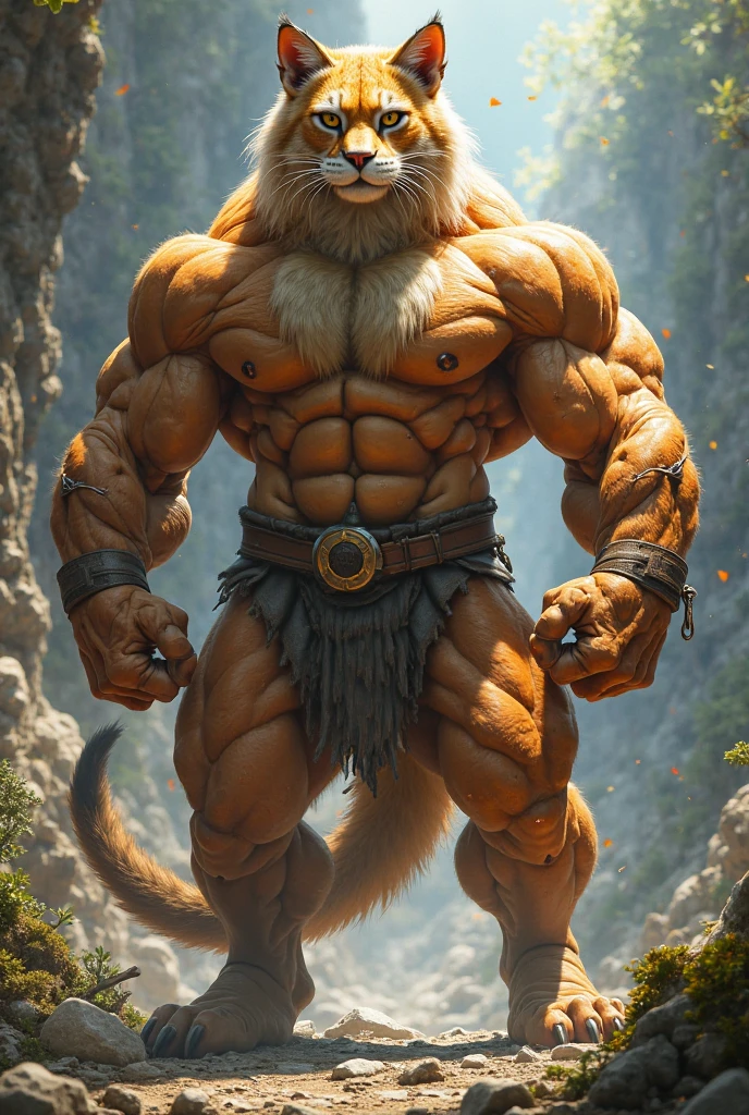 incineroar, furry, male, solo, looking at viewer, bad boy, ultra detailed, front view,pose, abs, pecs. perfect lighting, CG, detailed fur texture, by Pino Daeni, niji, black fur, white ears, yellow eyes, white skin, bodybuilder, muscular,Art,high_detailed_background, wide, wide_body, strong_body, muscular_body, visible_abs,abs,big_pecs, visible_pecs, huge_body, warrior, confident,mane, hyper_body, hyper_torso, perfect_eyes,Huge pec, muscular pec, huge pec muscle, gigachad muscular, muscular!!, large muscles, big muscle, muscular!, powerful and huge, big muscles, muscular!!!, muscular characters, musclebound and hulking, giant and fat, as a titan, muscular!! sci-fi, massive muscles, strong and imposing, big arms extre, tall, long_legs, huge, size_difference, kingdom, medieval_age, armor_loincloth,loincloth,metalic_lointhcloth, leather armor on_chest. shoulder armor. kingdom, forest, leather armor on_chest. shoulder armor. , leather armor on_chest. shoulder armor. , leather armor on_chest. shoulder armor.