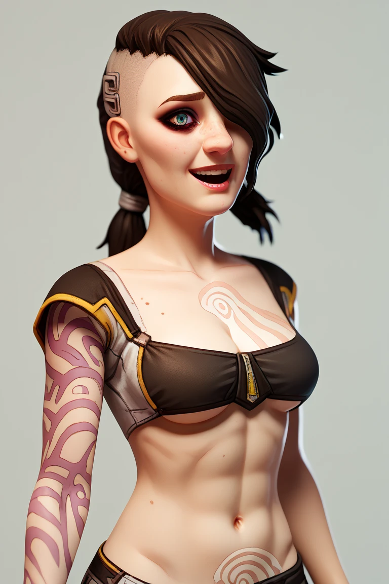 score_9, score_8_up, source_anime, , solo, ikuchan, 1girl, muscular, nude, loba, apex legends, upper body, front view, professional photography, professional photoshoot, cinematic