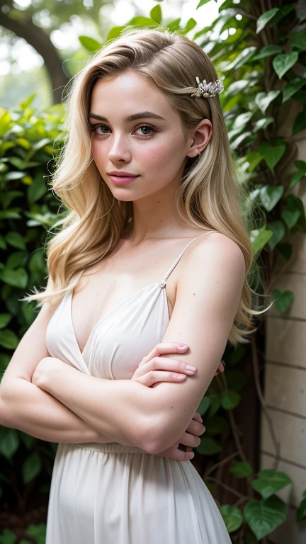 KarolinaDemy:0.9 piercing eyes, full body, naughty face, very happy, blonde hair, quad braids, summer dress, choker, closeup portrait, in a outdoor party, afternoon light, (high detailed skin:1.2), 8k uhd, dslr, soft lighting, high quality, film grain, Fujifilm XT3,