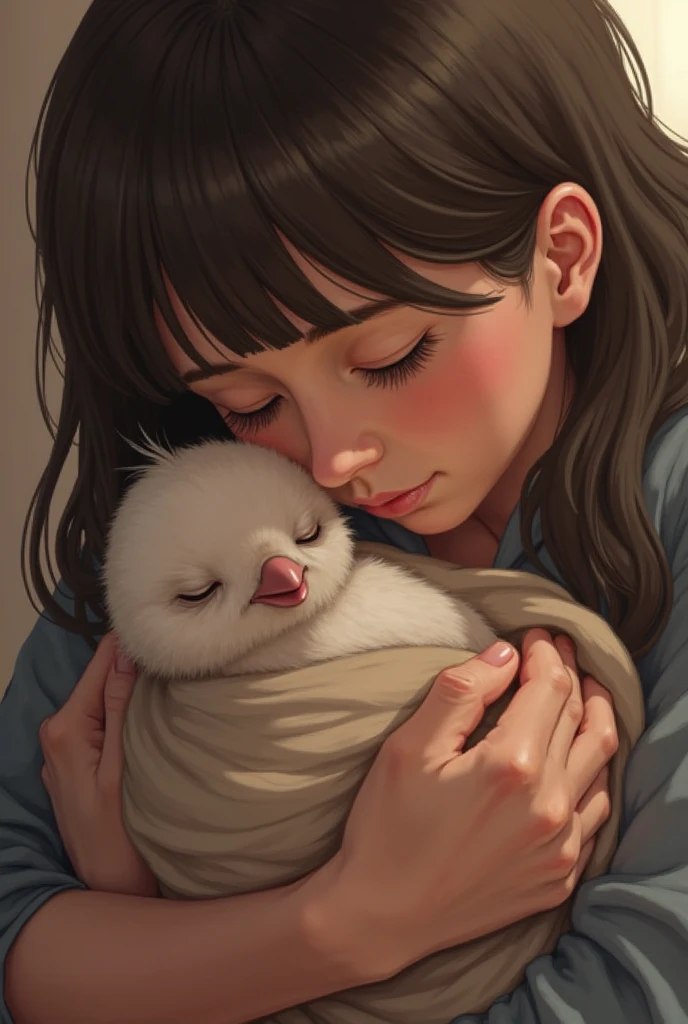 seal baby Small stuffed animals fluffy Towel raw Sleeping with a realistic girl with long permed hair
