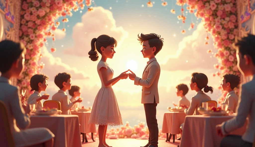 valentines day, surreal, candlelit, balloons, wall-e and eve, luxury hotel suite, dancing cheek to cheek in the moonlight, moonlit <lora:released\DonM3t3rn1tyXL-v1.1-000008:0.8>